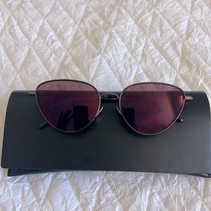 SAINT LAURENT Pink Cat Eyed Sunglasses
